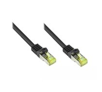 Alcasa 0.15m Cat7 RJ-45 tīkla kabelis Melns 0,15 m S/FTP (S-STP)