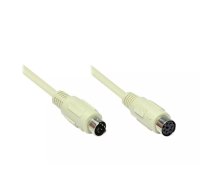 Alcasa PS/2 3m PS/2 kabelis 6-p Mini-DIN Bēšs