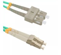 Tīkla kabelis Qoltec 54350 LC SC OM4 3 m Zaļš