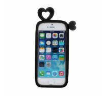 Maciņš universāla grāmata GreenGo Universal bumper L (10cm) Hearts Black