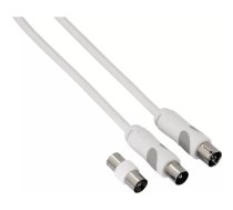 HAMA 132071 Antenas kabelis, koaksiālais spraudnis 2.5m, 80dB, ar adapteri, ws 132071 (00132071)