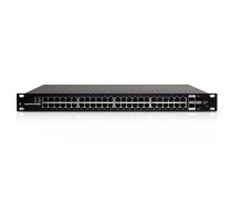 Ubiquiti ES-48-500W tīkla pārslēgs Vadīts L2/L3 Gigabit Ethernet (10/100/1000) Power over Ethernet (PoE) 1U Melns