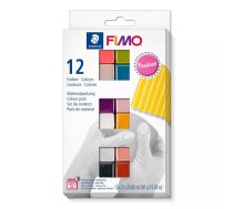 Staedtler FIMO 8023 C Modelēšanas māls 300 g Melns, Zils, Vara krāsa, Zelts, Pērle, Rozā, Rožu, Sudrabs, Tumši pelēks, Violets 12 pcs