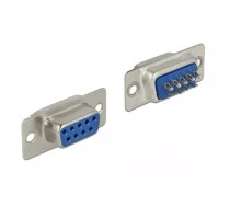 DeLOCK 65882 vadu savienotājs Sub-D 9 pin Zils, Sudrabs