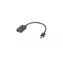 USB kabelis Lanberg AD-OTG-UC-01 0.15 m USB 2.0 USB A USB C melns