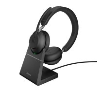 Austiņas Jabra Evolve2 65 USB-A Black MS Chrg stand Stereo