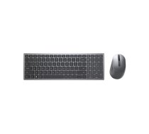 DELL KM7120W tastatūra Pele iekļauta Birojs RF bezvadu sakari + Bluetooth QWERTY Ziemeļvalstu Pelēks, Titāns