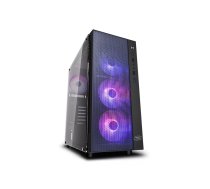 Datora korpuss DeepCool Matrexx 55 Mesh ADD-RGB 4F Midi Tower melns — rūdīts stikls, priekšējais radiators 360 mm, GPU 380 mm, CPU dzes. 160 mm