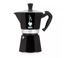 Moka kanna BIALETTI 0004953 — alumīnija plīts virsmas kafijas pagatavošanas, 6 tasītes, melna