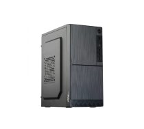Datora korpuss Akyga AK35BK Micro Tower, Micro-ATX/Flex-ATX/Mini-ITX, maksim. GPU 25 cm, maksim. CPU dzes. 14 cm, 2×3.5" + 2×2.5", USB 2.0×2, melns