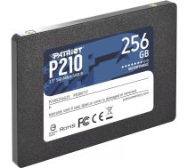 2.5" SATA III SSD Patriot P210 256 GB — lasīšana 500 MB/s, rakstīšana 400 MB/s, 7 mm