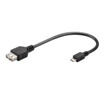 Goobay 95194 USB kabelis 0,2 m USB 2.0 USB A Micro-USB B Melns