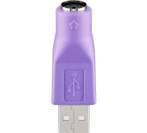 Goobay 68918 kabeļu spraudņu pāreja USB Type-A PS/2 Violets