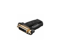 Goobay 68690 kabeļu spraudņu pāreja HDMI Type-A DVI-I (24+5 pin) Melns