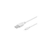 USB Micro-B kabelis PREMIUMCORD ku2m3fw — 3 m, balts