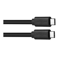AVACOM USB Type-C līdz USB Type-C datu un uzlādes kabelis, 100 cm, melns