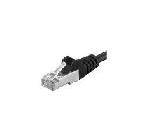 Tīkla kabelis Premiumcord Patch kabelis CAT6a RJ45-RJ45 S-FTP 0,25m melns