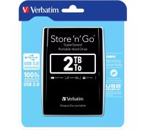 Cietais disks Verbatim 2TB USB 3.0 Melns