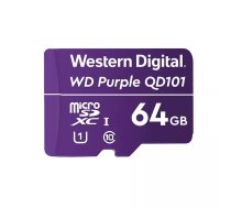 Western Digital SC QD101 MicroSD karte 64GB WD Purple novērošanas kamera WDD064G1P0C