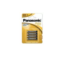 BATAAA.ALK.PP4; LR03/AAA baterijas Panasonic Power Alkaline MN2400/E92 iepakojumā 4 gb.