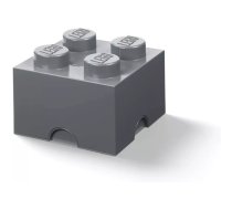 Room Copenhagen LEGO Storage Brick 4, uzglabāšanas kaste (pelēka)