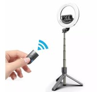 Mocco 4in1 Universāls Selfie Stick ar 3 toņu LED lampu  / Tripod Statnis / Bluetooth Tālvadības pults /  Melns