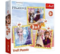 TREFL FROZEN Pužļu komplekts 3in1 "Ledus Sirds 2"