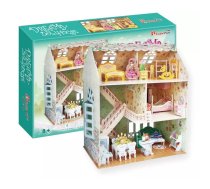 Leļļu māja konstruktoru CubicFun P645H — 3D papīra/kartona montāža, Dreamy