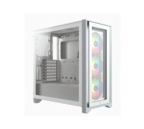 Datora korpuss Corsair iCUE 4000X RGB Midi Tower White
