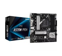 Asrock A520M Pro4 Ligzda AM4 mikro ATX