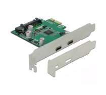 DeLOCK PCI Express x1 Card to 2 x external SuperSpeed USB (USB 3.2 Gen 1) USB Type-C™ female interfeisa karte/adapteris Iekšējs USB 3.2 Gen 1 (3.1 Gen 1)