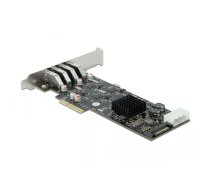 DeLOCK 89008 interfeisa karte/adapteris Iekšējs PCIe, SATA, USB 3.2 Gen 1 (3.1 Gen 1)