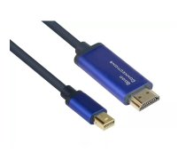 Alcasa 4844-SF020B video kabeļu aksesuārs 2 m Mini DisplayPort HDMI Melns, Zils
