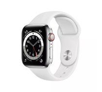Apple Watch Series 6 OLED 40 mm Digitāls 324 x 394 pikseļi Skārienjūtīgais ekrāns 4G Sudrabs Wi-Fi GPS