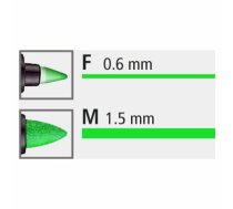 Noturīgais marķieris STAEDTLER LUMOCOLOR DUO, dubults zaļš