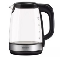 Elektriskais tējkanna SENCOR SWK 2080BK, 2 L, 2200 W, caurspīdīga ar melniem elementiem, nerūsējošā pamatne
