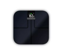 Elektroniskās svari GARMIN Index S2 — melnas, max 181.4 kg, Wi‑Fi/Bluetooth, ķermeņa sastāva analīze