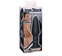 True Black Vibrējošs Butt Plug