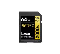 Lexar Professional 2000x 64 GB SDHC UHS-II Klases 10