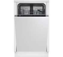 Iebūvējama trauku mazgājamā mašīna BEKO DIS35026 — šaura 45 cm, 10 kompl., 48 dB, 5 programmas, enerģijas klase E