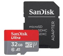 SanDisk 32GB Ultra microSDHC UHS-I atmiņas karte ar adapteri - 98MB/s, C10, U1, Full HD, A1