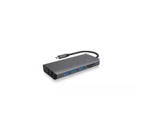 ICY BOX IB-DK4070-CPD Vadu USB 3.2 Gen 1 (3.1 Gen 1) Type-C Antracīts, Melns