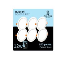 Apaļā LED panele 12W bousval-electrique DWN-12NW-SET-6 4000K neitrāli balta