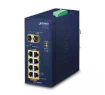 PLANET IP30 Ind 8-P 10/100/1000T Nepārvaldīts Gigabit Ethernet (10/100/1000) Power over Ethernet (PoE) Zils