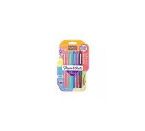 Papermate Flair Tropical Gēla pildspalva ar uzgali Vidējs Melns, Zils, Oranžs, Rozā, Lillā 6 pcs