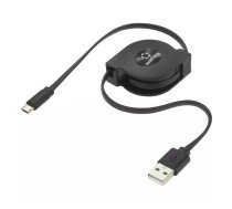 Renkforce RF-4352332 USB kabelis 0,8 m USB 2.0 USB A Micro-USB B Melns