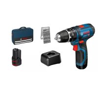Pistoles formas urbjmašīna Bosch GSB 12V-15, 1300 apgr./min, 2 Ah akumulators