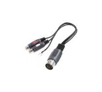 SpeaKa Profesionāls Cinch / DIN savienotājs audio Y-veida adapteris [1x Diode Plug 5pin (DIN) - 2x Cinch Jack] melns (SP-7870284)