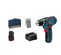 Jaudas skrūvgriezis Bosch GSR 12V-15 Professional, 1300 RPM, melns, zils