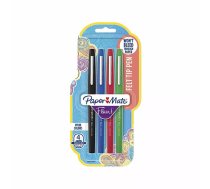 Papermate Flair flomāsters Vidējs Melns, Zils, Zaļš, Sarkans 4 pcs